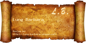 Lung Barbara névjegykártya