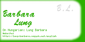 barbara lung business card